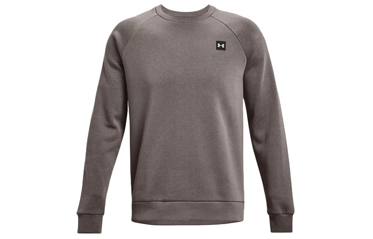 Order Under Armour UA Rival Training Fleece Pullover Crewneck Sweatshirt Brown 1357096-176