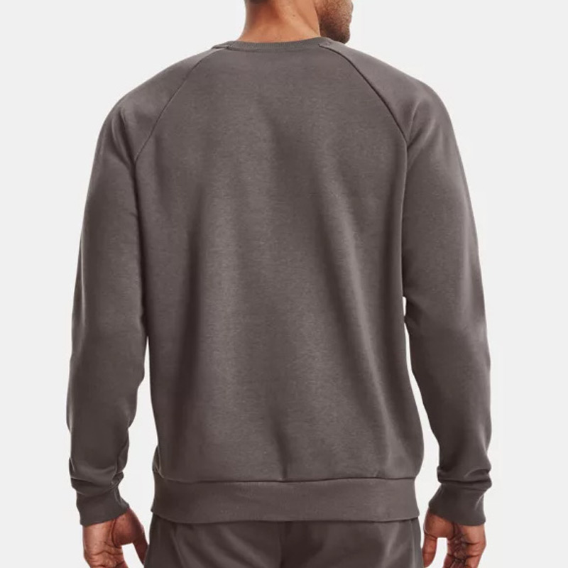 Purchase Under Armour UA Rival Training Fleece Pullover Crewneck Sweatshirt Brown 1357096-176