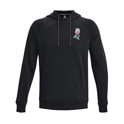 Under Armour UA Rose Letter Print Heavyweight Cotton Training Hoodie Black 1379688-001