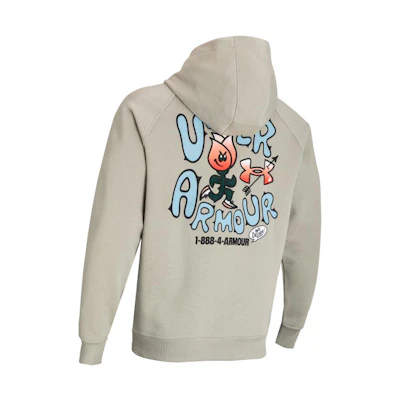 Under Armour UA Rose Letter Print Heavyweight Cotton Training Hoodie Brown 1379688-289