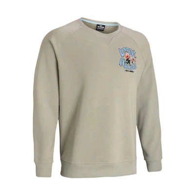 Under Armour UA Rose Logo Print Cotton Crewneck Training Sweatshirt Brown 1379689-289