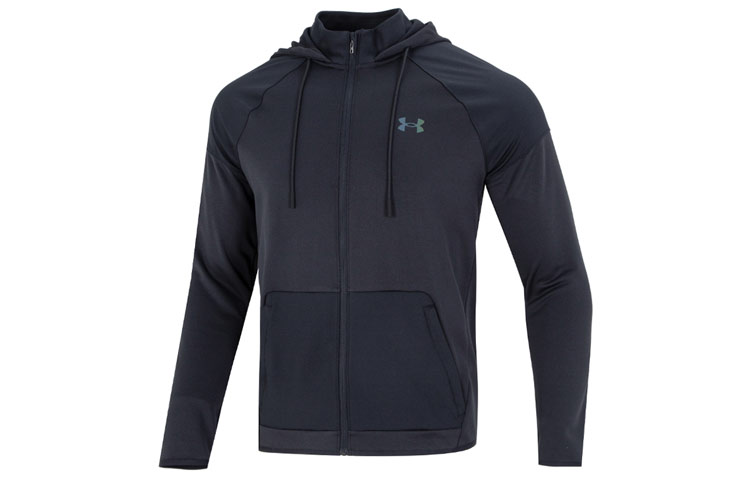 Under Armour UA Rush All Purpose Solid Logo Print Hoodie Jacket Men’s Black 1373719-001