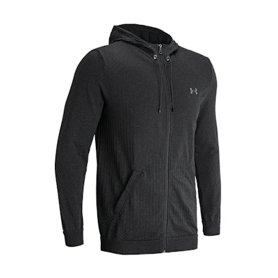 Under Armour UA RUSH Series Seamless Training Loose Fit Logo Hoodie Jacket Men’s Black 1366258-001