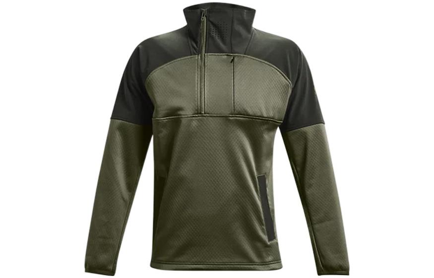 Under Armour UA RUSH Swacket Half-Zip Colorblock Casual Jacket Olive Green 1366122-390