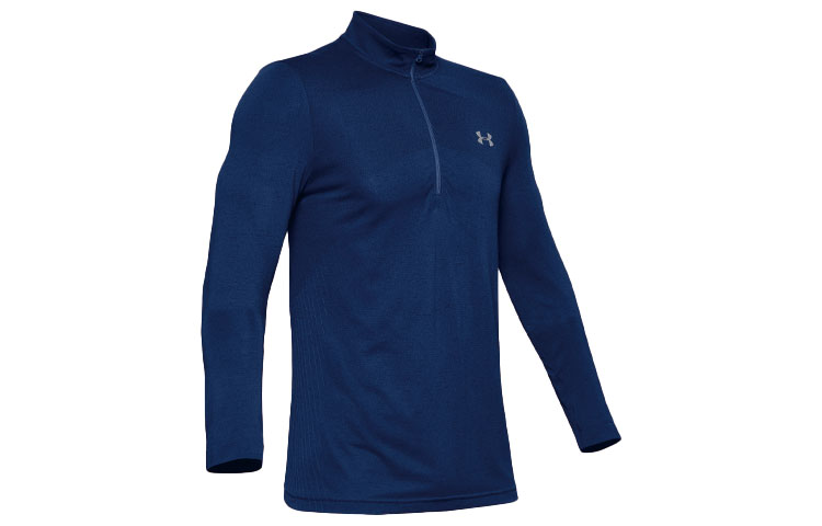 Under Armour UA Seamless 1/2 Zip Long Sleeve Sports Shirt - American Blue 1351452-449