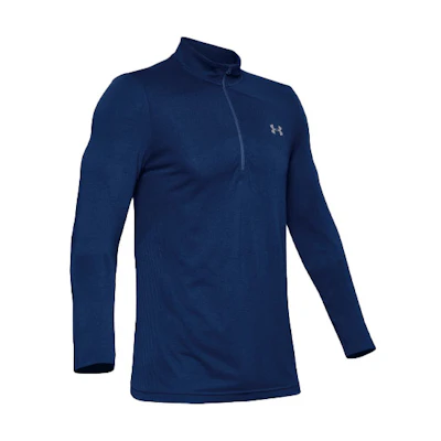 Under Armour UA Seamless 1/2 Zip Long Sleeve Sports Shirt - American Blue 1351452-449