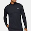 Shop Under Armour UA 無縫半拉鏈長袖運動T恤 - 黑色 1351452-001