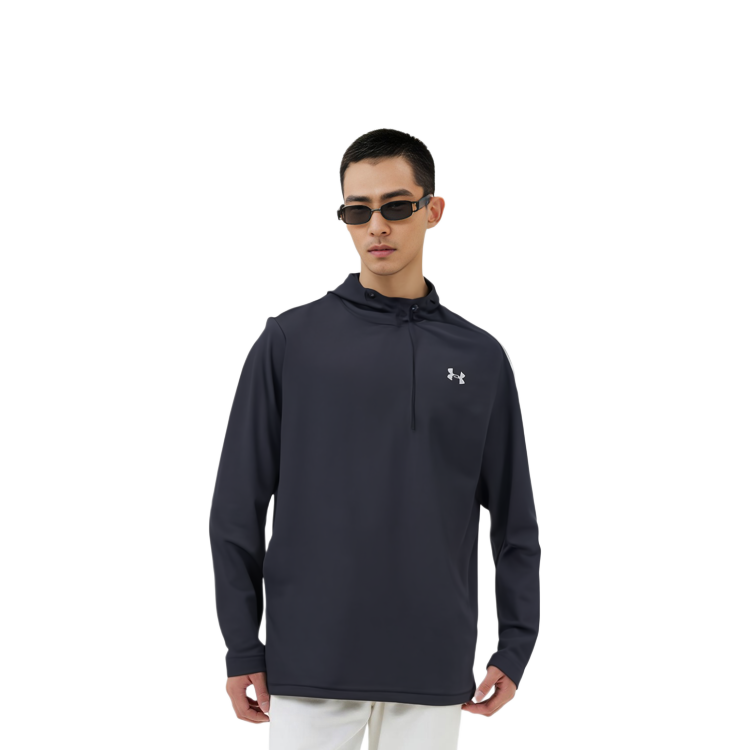 Sizing Under Armour UA 無縫半拉鏈長袖運動T恤 - 黑色 1351452-001