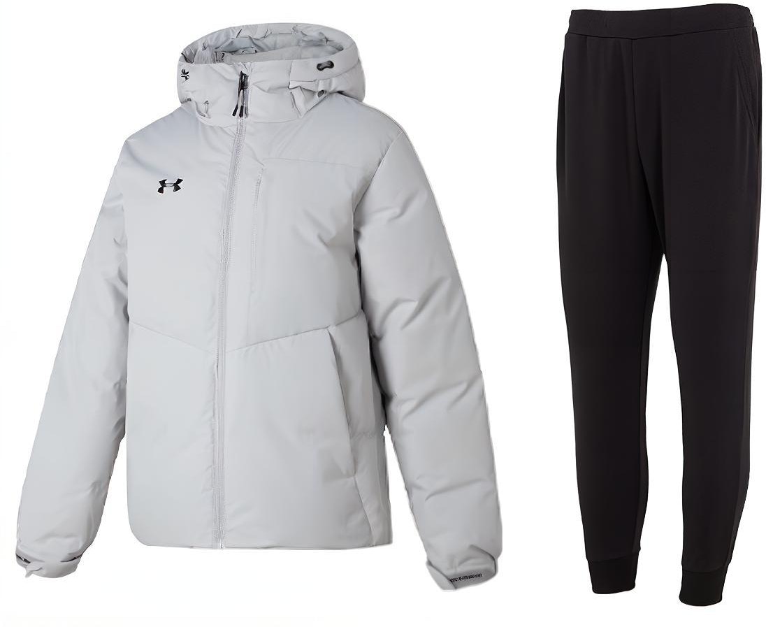 under-armour-ua-solid-color-hoodie-down-jacket-and-knit-joggers-tracksuit-unisex-23600801-009-23600704-001