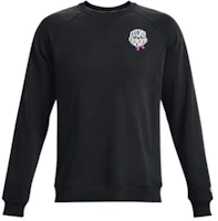 Under Armour UA Solid Color Letter Print Crewneck Pullover Sweatshirt Black 1373837-001 Under Armour UA Solid Color Letter Print Crewneck Pullover Sweatshirt Black 1373837-001