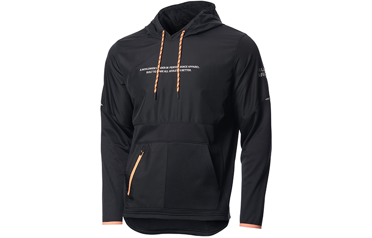 Under Armour UA Solid Color Letter Print Hoodie Black 1375507-001