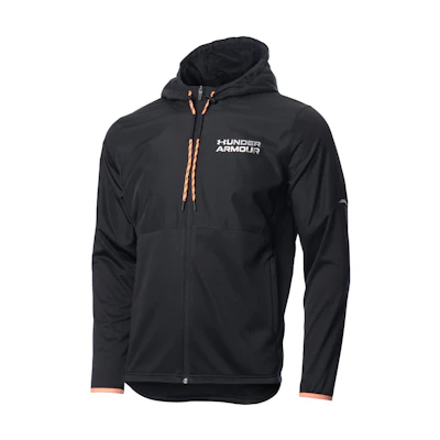 Under Armour UA Solid Color Logo Print Hoodie Jacket - Black 1375506-001