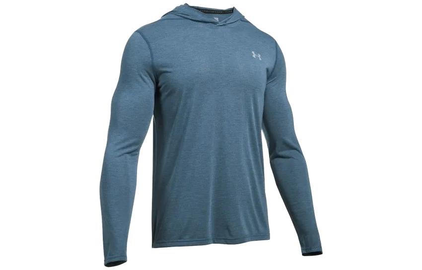 Under Armour UA Solid Color Logo Print Long Sleeve Hoodie Blue 1289606-997