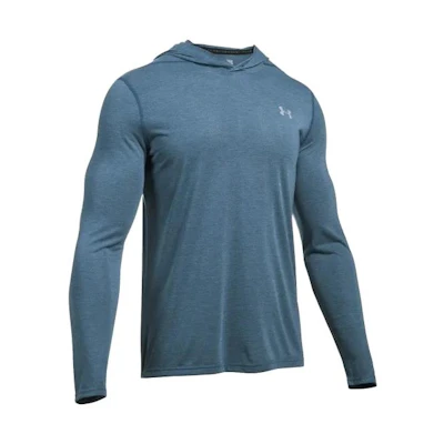 Under Armour UA Solid Color Logo Print Long Sleeve Hoodie Blue 1289606-997