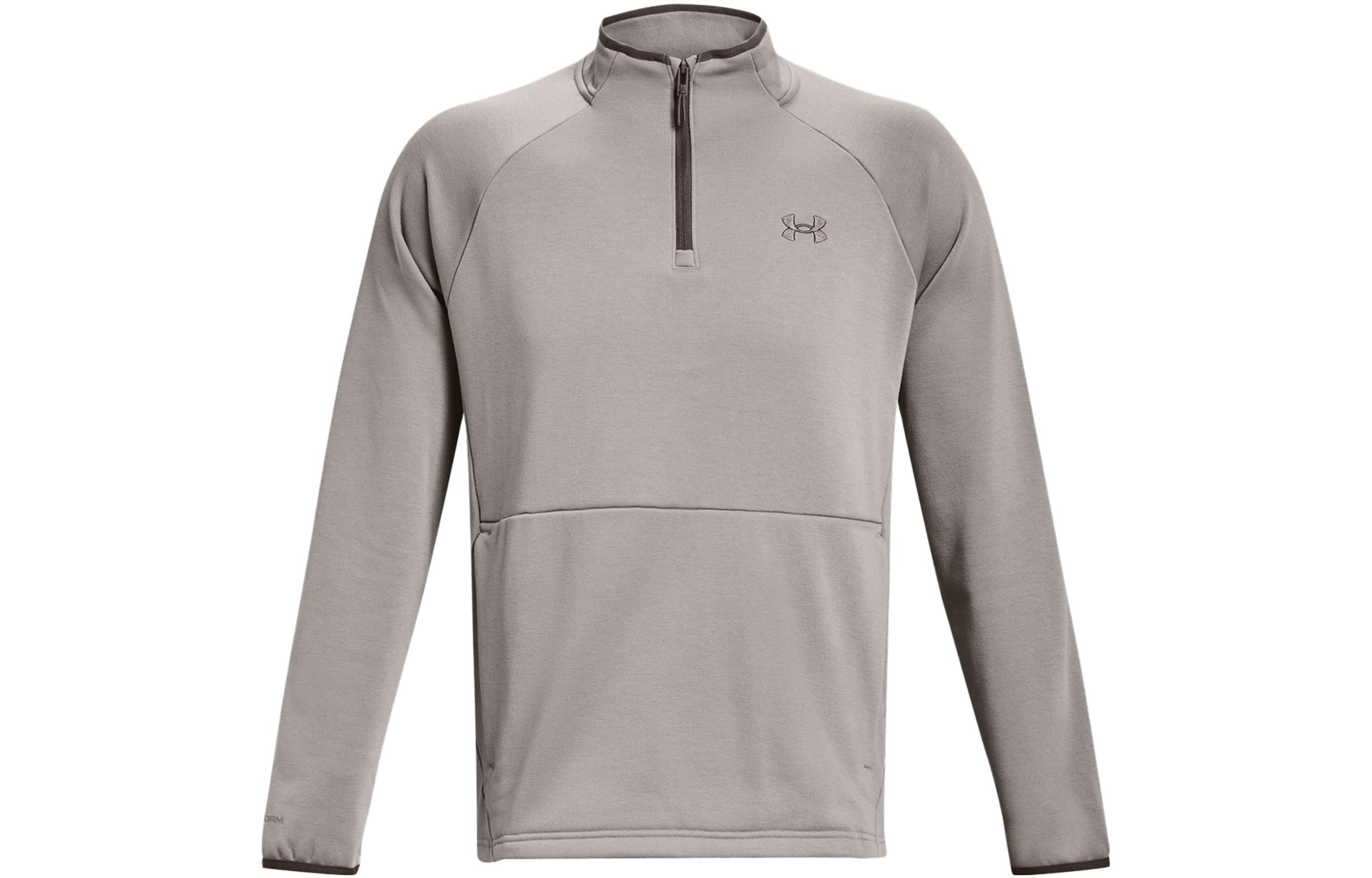 Under Armour UA Solid Color Pullover Sweatshirt Khaki Brown 1379915-294