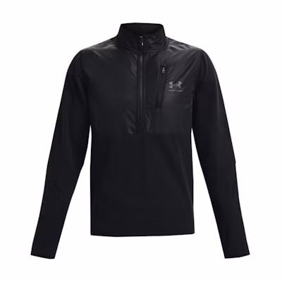 Under Armour UA Solid Color Zip-Up Sports Casual Sweatshirt - Black 1366196-001