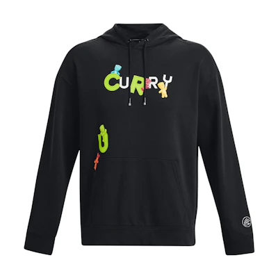 Under Armour UA Solid Letter Print Drawstring Hoodie Black 1374305-001