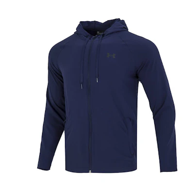 Under Armour UA Solid Logo Casual Hoodie Jacket Men’s Blue 1370499-410