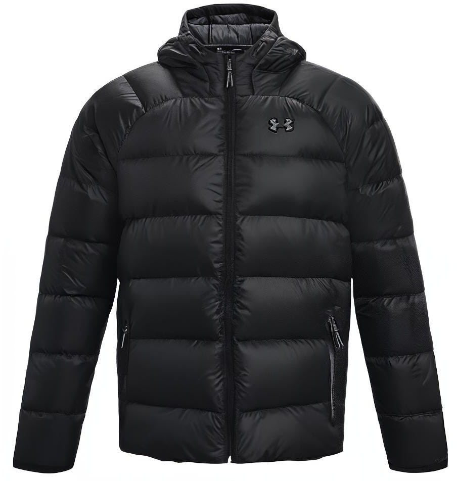 under-armour-ua-solid-logo-hooded-puffer-jacket-black-windproof-and-warm-1364903-003