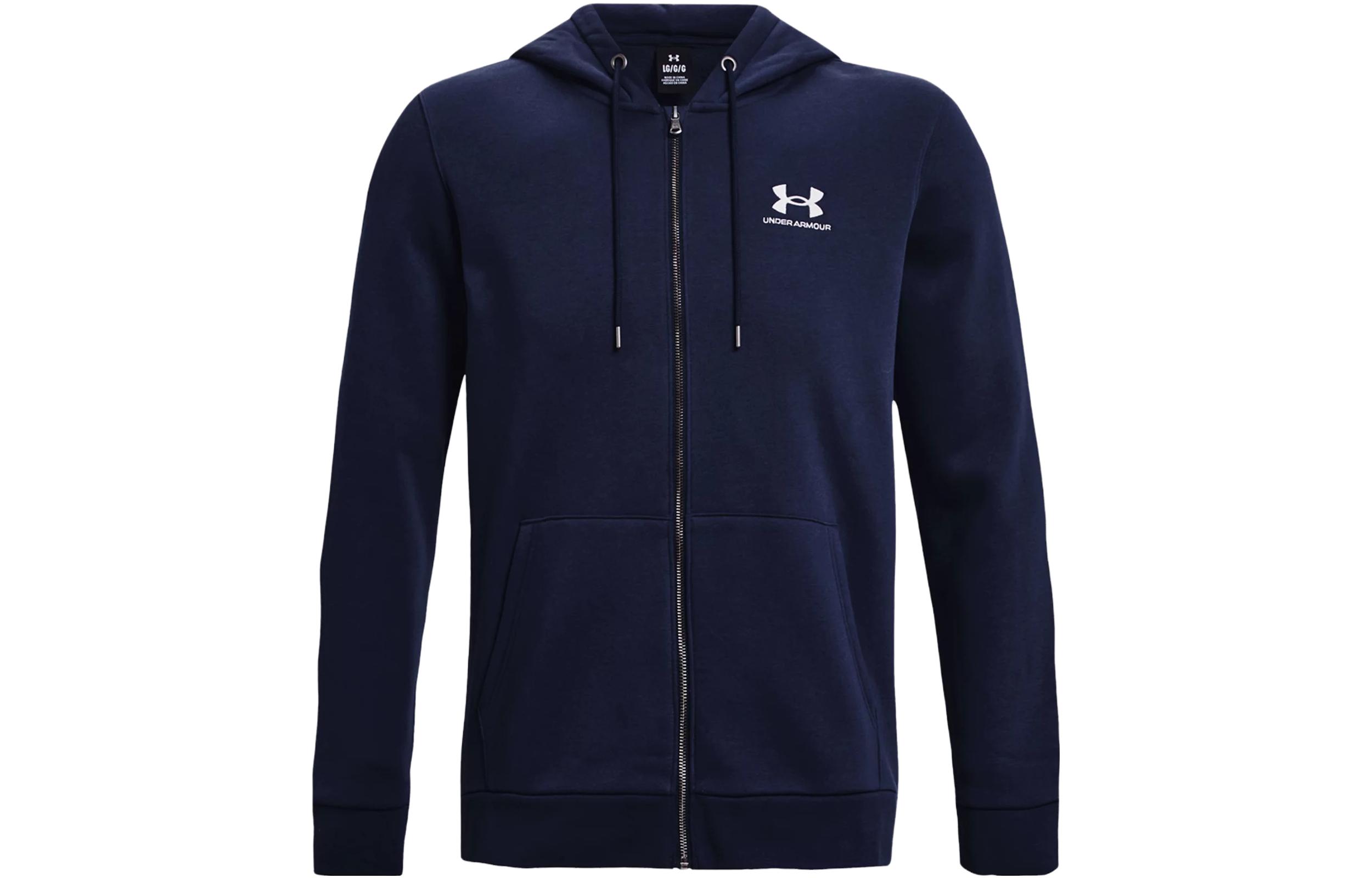 Under Armour UA Solid Logo Hoodie Zip-Up Navy Blue 1373881-410