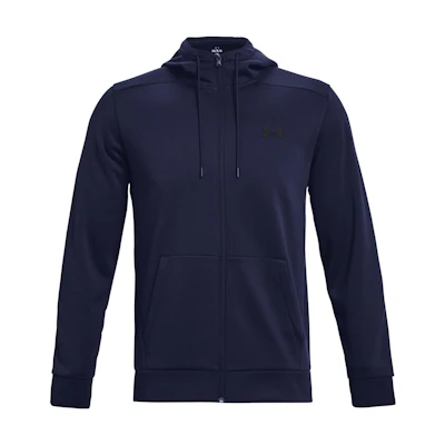 Under Armour UA Solid Logo Print Zip Hoodie Deep Blue 1373357-410