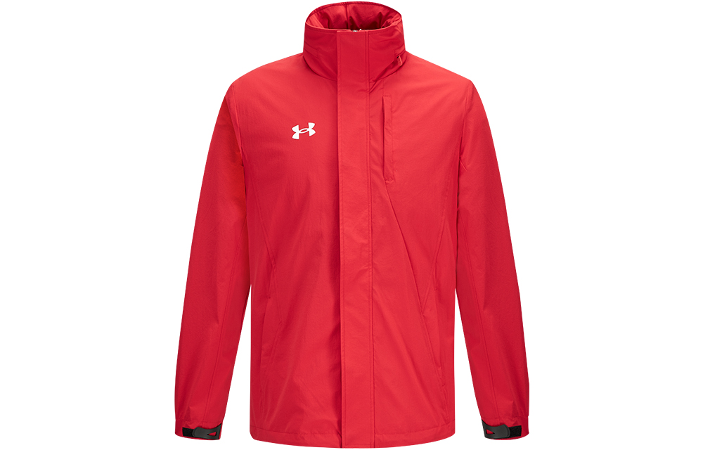 Under Armour UA Solid Logo Training Woven Hooded Jacket - Red 21600409-600