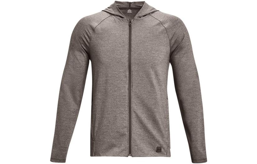 Under Armour UA Solid Raglan Sleeve Casual Hoodie Jacket Brown 1374495-176