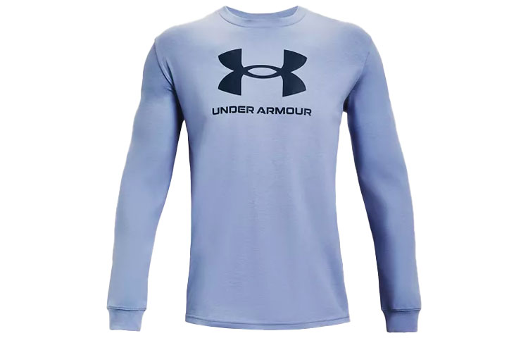 Under Armour UA Sportstyle Big Logo Crewneck Sweatshirt Men’s Blue 1362743-420