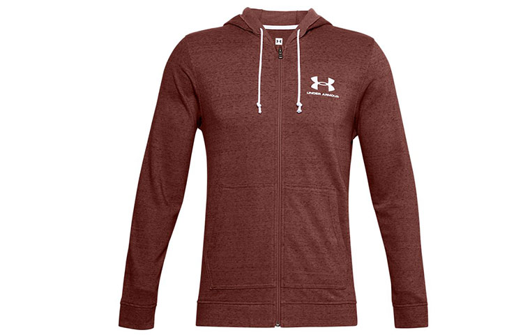 Under Armour UA Sportstyle Logo Loose Fit Red Hoodie Jacket 1345776-688