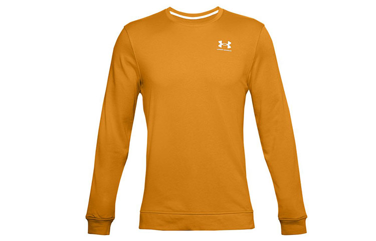 Under Armour UA Sportstyle Terry Crewneck Training Pullover Sweatshirt Orange 1360735-711