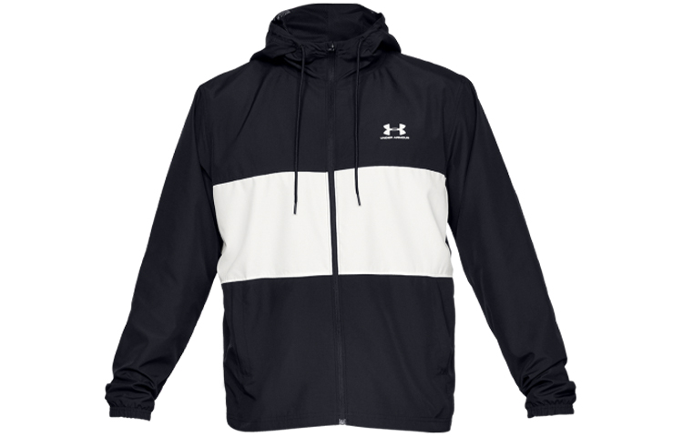 Under Armour UA Sportstyle Wind Logo Hoodie Jacket Black 1329297-001