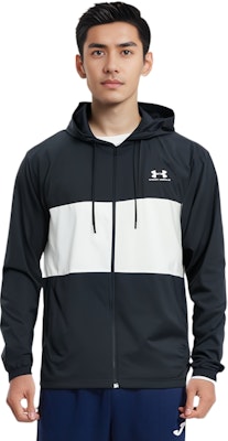 Under Armour UA Sportstyle Wind Logo Hoodie Jacket Black 1329297-001 Details for Under Armour UA Sportstyle Wind Logo Hoodie Jacket Black 1329297-001