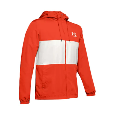 Under Armour UA Sportstyle Windbreaker Orange Training & Running Jacket with Hood 1329297-856