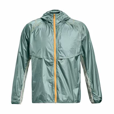 Under Armour UA Storm Impasse Trail Jacket Green Colorblock Hoodie Jacket 1369205-177