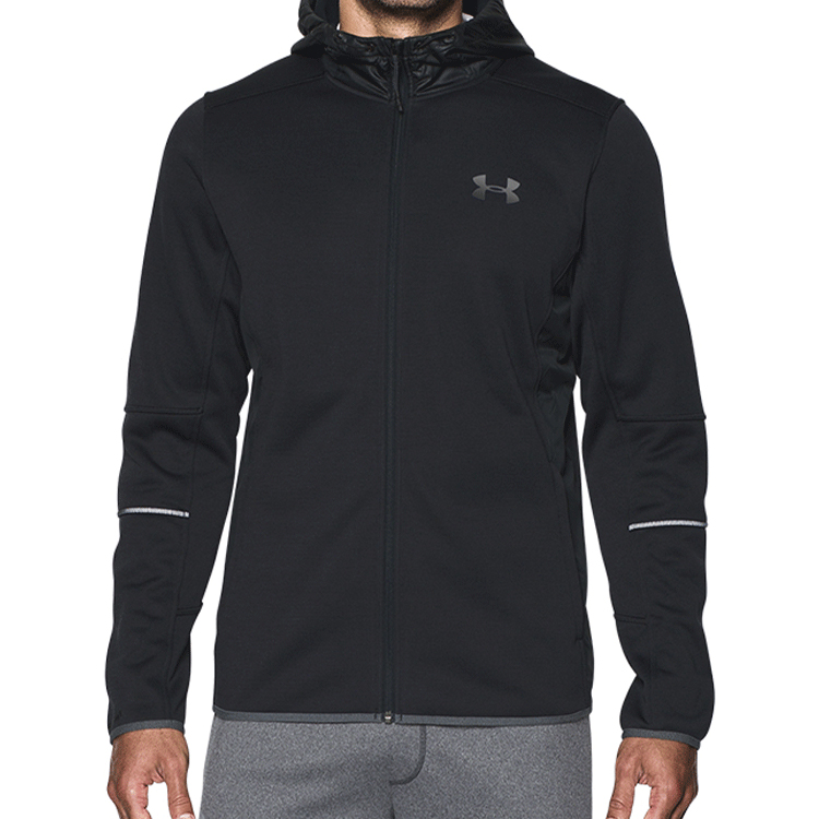 Shop 언더아머 UA 스톰 스웨킷 리플렉티브 방수 스포츠 자켓 - 블랙 1280754-001