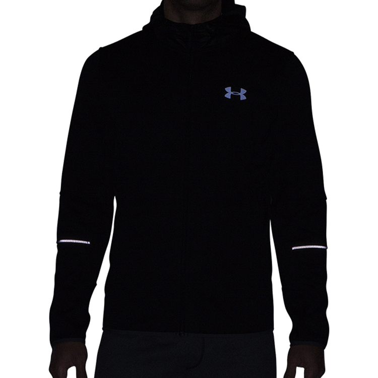 Sizing 언더아머 UA 스톰 스웨킷 리플렉티브 방수 스포츠 자켓 - 블랙 1280754-001