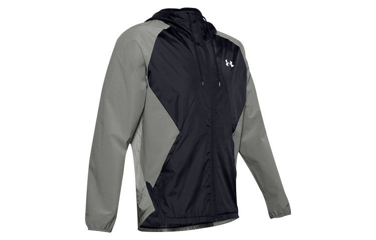 Under Armour UA Stretch Woven Colorblock Zip Jacket Gravity Green 1352021-388