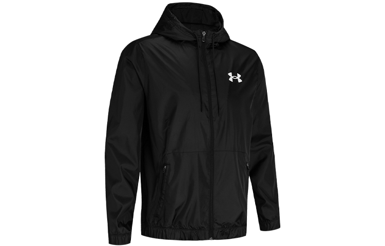 Under Armour UA Summit Black Windproof Hooded Sports Jacket Outdoor Casual 1363652-001