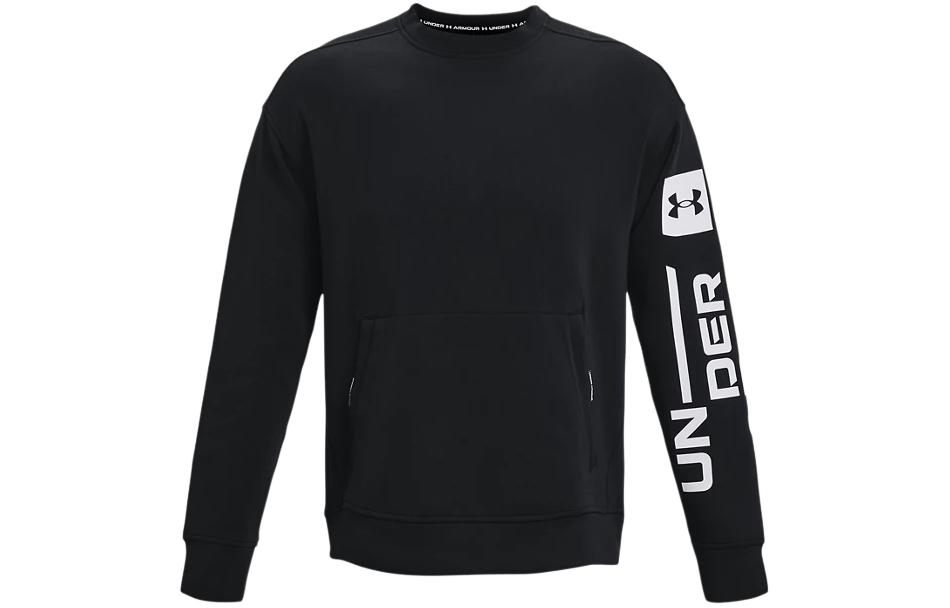 Under Armour UA Summit Graphic Crewneck Sweatshirt Black Long Sleeve 1373800-001