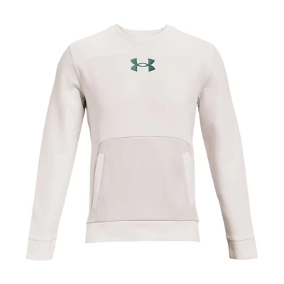 Under Armour UA Summit Logo White Crewneck Long-Sleeve Sweatshirt 1361453-113