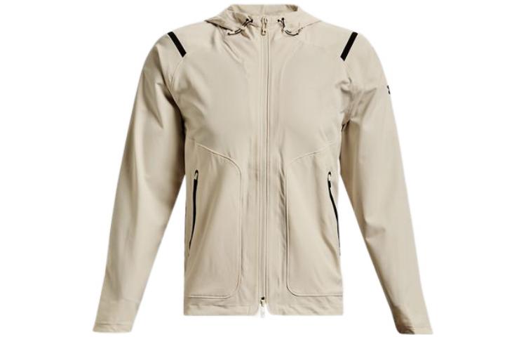 Under Armour UA Sun Protection Breathable Training Hooded Woven Jacket Stone White 1370494-279