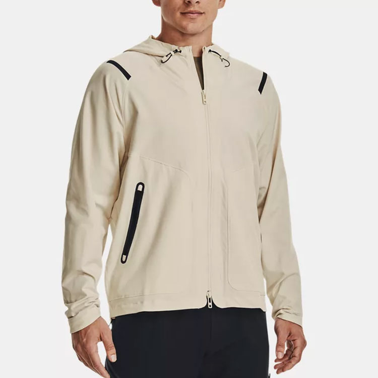 Purchase Under Armour UA Sun Protection Breathable Training Hooded Woven Jacket Stone White 1370494-279