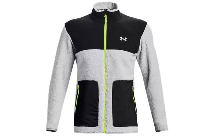Under Armour UA Sweater Pile Full-Zip Retro Fleece Jacket - Gray 1366283-014