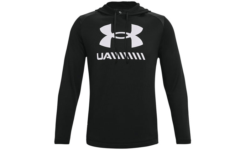 Under Armour UA Tech Loose Fit Hoodie Black with Letter Logo 1363663-001