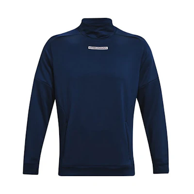 Under Armour UA Terry Evolution Navy Training Sweatshirt with Logo Print 1366482-408