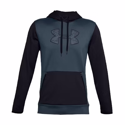 Under Armour UA Textured Big Logo Fleece Hoodie Mechanical Blue 1360717-467