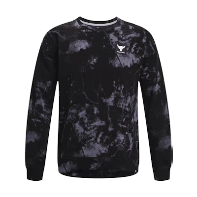 Under Armour UA Tie-Dye Ribbed Crewneck Pullover Sweatshirt Men’s Black 1373566-001