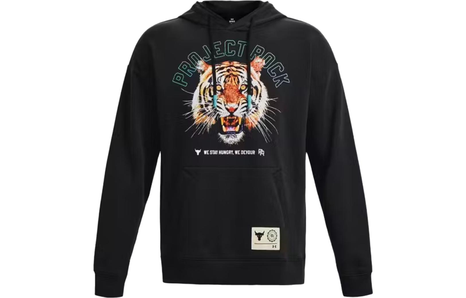 Under Armour UA Tiger Letter Print Hoodie Black 1377809-001