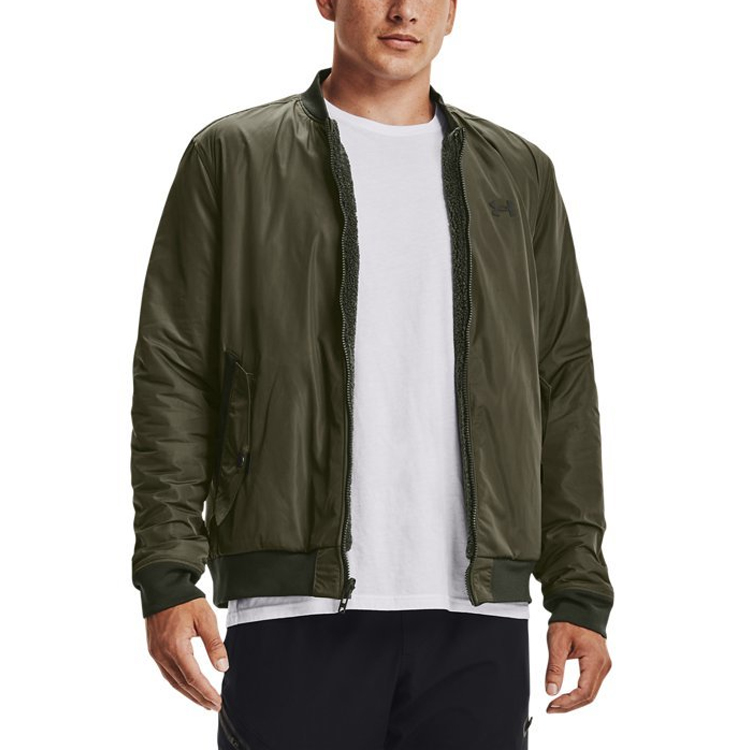 Purchase Under Armour UA Training Pilot Jacket Hijau Jaket Olahraga Luar Ruangan 1366090-390