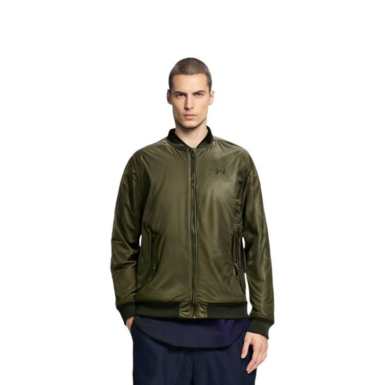 Sizing Under Armour UA Training Pilot Jacket Hijau Jaket Olahraga Luar Ruangan 1366090-390